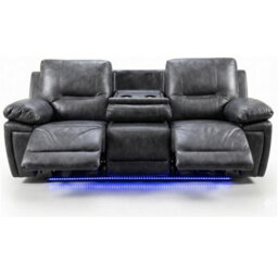 Sara  Electric Leather 3+2 Seater Sofa Set Suite Black - thumbnail 6