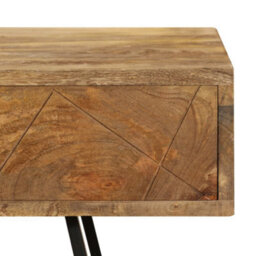 Berkfield Industrial Writing Desk With Drawers Solid Mango Wood 110X50X76 Cm - thumbnail 9