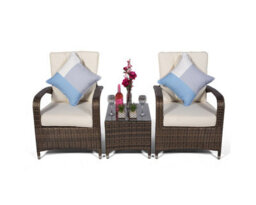 Giardino Arizona 2 Seat Garden Lounge Chair Set - Brown - thumbnail 2