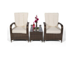 Giardino Arizona 2 Seat Garden Lounge Chair Set - Brown - thumbnail 5