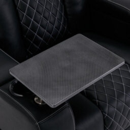 More4Homes Broadway 3 Seater Electric Recliner Cinema Sofa Usb Charging Led Base With Tray (Black W White Stitching) - thumbnail 4
