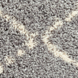 Grey/cream Rug, Geometric Stain Resistant Rug With 4Cm Thick, Modern Shaggy Moroccan Rug For Diningroom-160Cm (Circle) - thumbnail 2