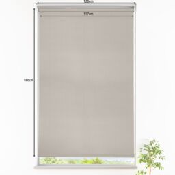 GoodHome Boreas Corded Pearl Grey Blackout Roller Blind (W)120Cm (L)180Cm - thumbnail 7