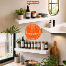 High Gloss White Floating Wall Shelf 60Cm - thumbnail 5