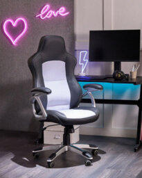 Beliani Office Chair Explorer Faux Leather Black - thumbnail 2