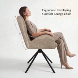Sonara Modern Swivel Accent Chair Stylish Upholstered Seat Set Of 1 - thumbnail 5