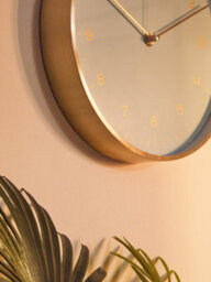 Orsina Versatile Gold And Mint Green Finish Wall Clock, Functional And Stylish Indoor Clock, Wall Clock For Outdoor - thumbnail 6