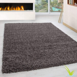 STALWART Modern Shaggy Rug - 5Cm Thick Pile Soft Touch Washable Area Rugs Carpet (Tapue, 120X170Cm) - thumbnail 1