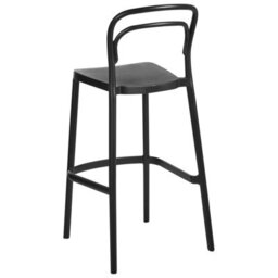 Wyld And Coco Nova Home Set Of 2 Black Polypropylene Bar Chairs, Weather-Resistant, Stackable - thumbnail 6