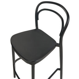 Wyld And Coco Nova Home Set Of 2 Black Polypropylene Bar Chairs, Weather-Resistant, Stackable - thumbnail 8