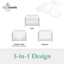 Dorel Home Ivy 3In1 Convertible Cotbed Metal White - thumbnail 7