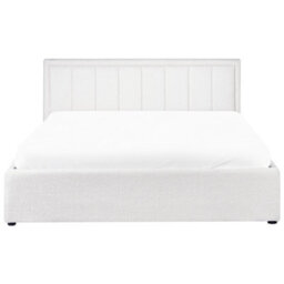 Beliani Ottoman Bed Boucle Montlaur 160 X 200 Cm (Eu King Size) White - thumbnail 9