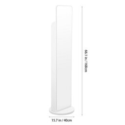 Living And Home Warm White Square Rotating Full-Length Mirror (40Cm X 40Cm X 168Cm) - thumbnail 8