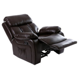 More4Homes Chester Bonded Leather Recliner Armchair Sofa Home Lounge Chair Reclining Gaming (Brown) - thumbnail 3