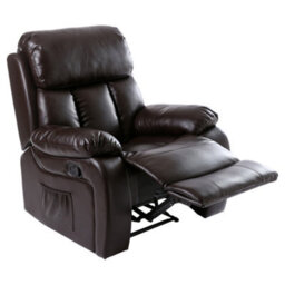 More4Homes Chester Bonded Leather Recliner Armchair Sofa Home Lounge Chair Reclining Gaming (Brown) - thumbnail 6
