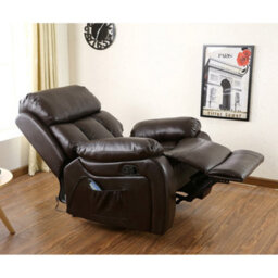 More4Homes Chester Bonded Leather Recliner Armchair Sofa Home Lounge Chair Reclining Gaming (Brown) - thumbnail 9