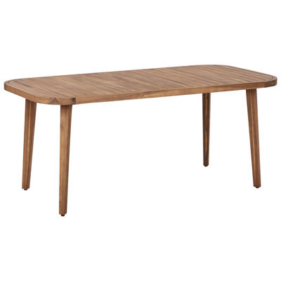 Beliani Garden Dining Table Paraggi 180 Cm 90 Cm Certified Acacia Wood Brown - image 1