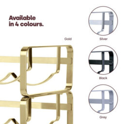 Livivo Gold Chrome Stackable Wine Bottle Rack - thumbnail 8