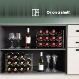 Livivo Gold Chrome Stackable Wine Bottle Rack - thumbnail 5