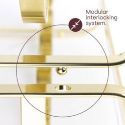 Livivo Gold Chrome Stackable Wine Bottle Rack - thumbnail 6