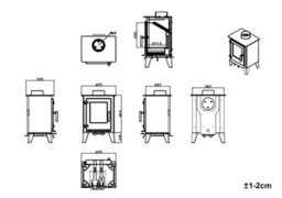 Sundaze 5Kw Multifuel Stove Log Burner Heating Fireplace Defra Approved Eco Design - thumbnail 8