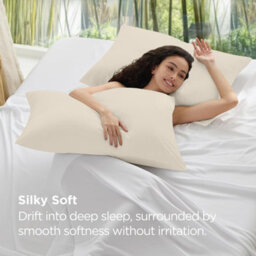 Moonlight Bedding Pillowcase Pack Of 2-Envelope Closure Super Soft Brushed Microfiber House Wife Pillow Cover,(Cream, 50X75 Cm) - thumbnail 4