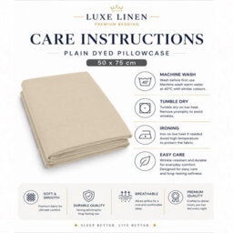 Moonlight Bedding Pillowcase Pack Of 2-Envelope Closure Super Soft Brushed Microfiber House Wife Pillow Cover,(Cream, 50X75 Cm) - thumbnail 6