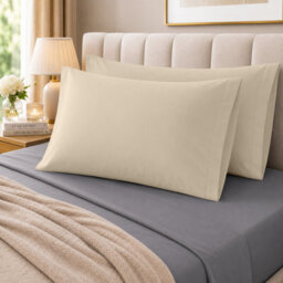 Moonlight Bedding Pillowcase Pack Of 2-Envelope Closure Super Soft Brushed Microfiber House Wife Pillow Cover,(Cream, 50X75 Cm) - thumbnail 8