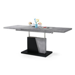 Heze Furniture Gala 2 In 1 Extending Coffee / Dining Table - Concrete / Black - thumbnail 7
