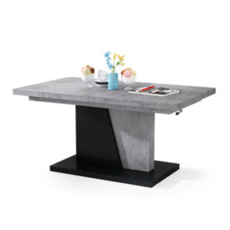 Heze Furniture Gala 2 In 1 Extending Coffee / Dining Table - Concrete / Black - thumbnail 6