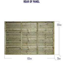 Premier Garden Supplies Roma Single Slotted (Pack Of 3) Width: 6Ft X Height: 4Ft Venetian Fence Panel/topper/trellis - thumbnail 7