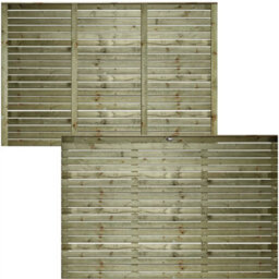 Premier Garden Supplies Roma Single Slotted (Pack Of 3) Width: 6Ft X Height: 4Ft Venetian Fence Panel/topper/trellis - thumbnail 2