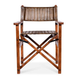 Real Genuine Leather Folding Kitchen Dining Chair Tan Brown Solid Wood  85Cm High X 58Cm Wide X 60Cm Seat Height 47Cm - thumbnail 6
