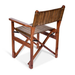 Real Genuine Leather Folding Kitchen Dining Chair Tan Brown Solid Wood  85Cm High X 58Cm Wide X 60Cm Seat Height 47Cm - thumbnail 2