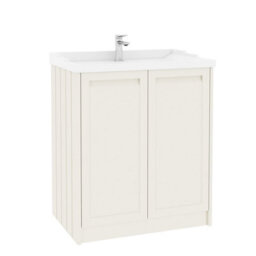 Royal Bathrooms Elmore 700mm Floor Standing 2 Door Bathroom Vanity Unit With Traditional Ceramic Basin Sink - Classic White - thumbnail 6