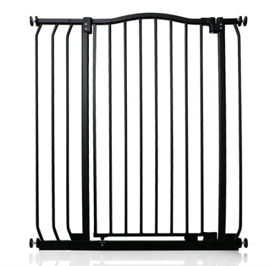 Bettacare Extra Tall Curved Top Dog Gate, 80Cm - 89Cm, Matt Black, Extra Tall 100Cm In Height, Pressure Fit Pet Gate - image 1
