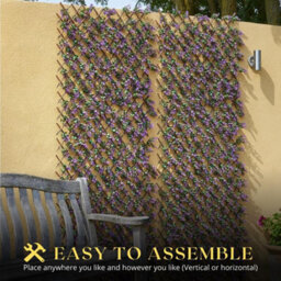 Marco Paul 180 X 60Cm Vivid Violet Trellis  Decorative Garden Screening - thumbnail 2