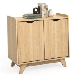 2 Door Storage Cabinet With 5-Level Adjustable Shelf - thumbnail 1
