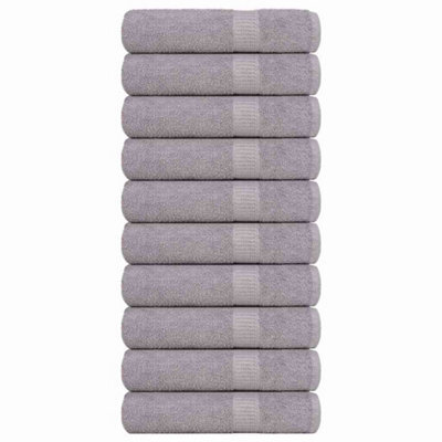 Berkfield Bath Towels 10 Pcs Grey 100X150 Cm 360 Gsm 100% Cotton - image 1