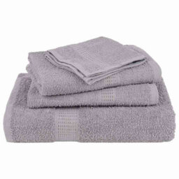 Berkfield Bath Towels 10 Pcs Grey 100X150 Cm 360 Gsm 100% Cotton - thumbnail 4
