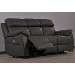 Furniture Instore Dandrea Genuine Leather Grey Electric Power Recliner 3+1 Seater Sofa Set - thumbnail 3