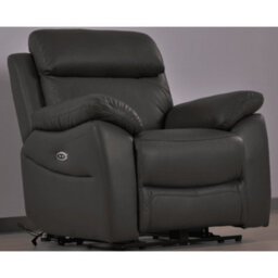 Furniture Instore Dandrea Genuine Leather Grey Electric Power Recliner 3+1 Seater Sofa Set - thumbnail 4