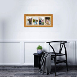 AK Frames 50X20Cm Oak Classic Multi Photo Frame With Ivory Mount - Holds 4 Apertures (4X) 6X4 Photos - thumbnail 3