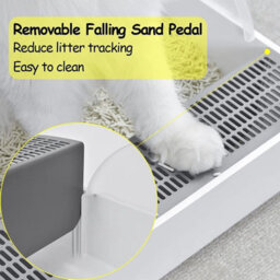 Living And Home Rimmed Cat Litter Box Kitten Loo Cat Litter Box With Scoop - thumbnail 3