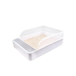 Living And Home Rimmed Cat Litter Box Kitten Loo Cat Litter Box With Scoop - thumbnail 5