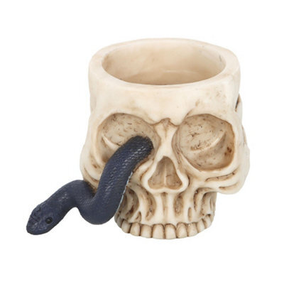 Something Different Skull & Snake Tealight Holder White (One Size) - image 1