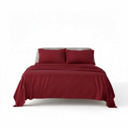 Flannelette Cotton Duvet Cover Set Soft Brushed Warm Bedding Set Red - thumbnail 2