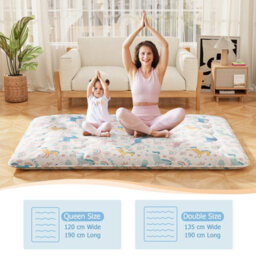 Costway Small Double Japanese Tatami Mat Floor Futon Mattress 190 X 120 X 10 Cm-Colorful - thumbnail 4