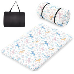 Costway Small Double Japanese Tatami Mat Floor Futon Mattress 190 X 120 X 10 Cm-Colorful - thumbnail 1