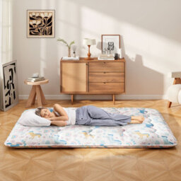 Costway Small Double Japanese Tatami Mat Floor Futon Mattress 190 X 120 X 10 Cm-Colorful - thumbnail 3